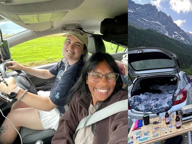 Friends travel through Europe in a Corsa.