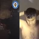 Police break through gang leader’s front door using chainsaw.