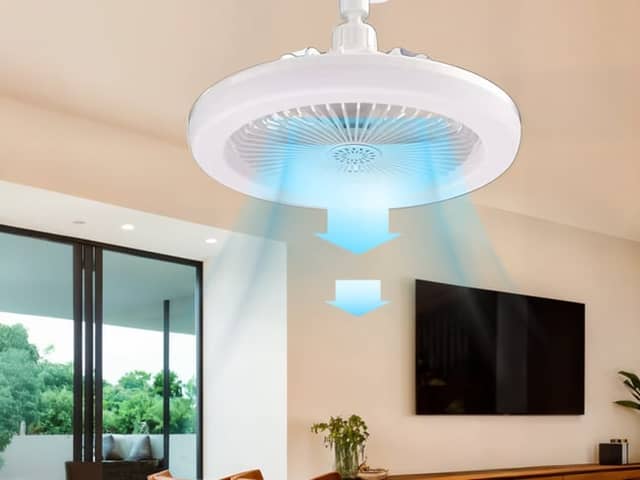 Enjoy a cool breeze in any room just by screwing this into a bulb socket