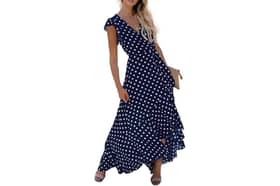 This Women’s Boho Maxi Wrap Dress is the only dress you will need for summer - now on sale