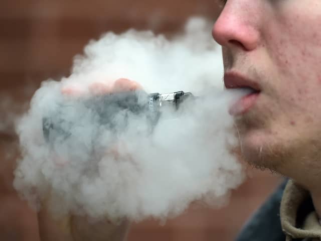 Man vaping