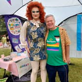  Kate Butch with the Fringe's Rob Harrison at the High Peak Pride Picnic