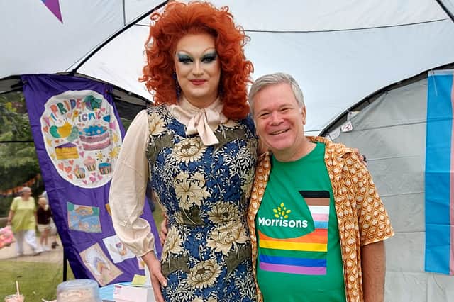 Kate Butch with the Fringe's Rob Harrison at the High Peak Pride Picnic