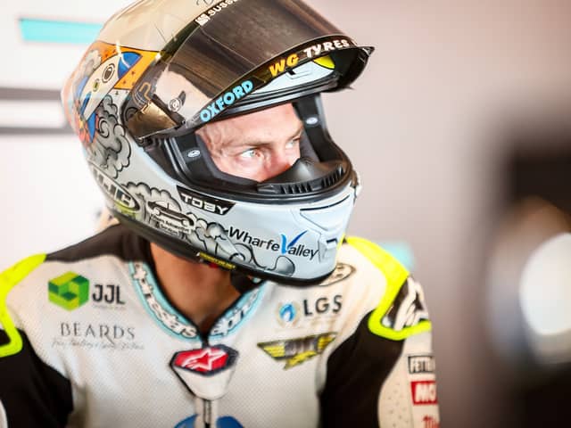 Chrisitian Iddon on duty in the 2026 British Superbikes finale at Brands Hatch