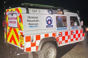 The injured walker was evacuated to safety. Credit: Glossop MRT