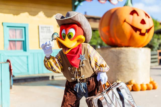 Woody Woodpecker, PortAventura World's mascot, appears during the Halloween season
