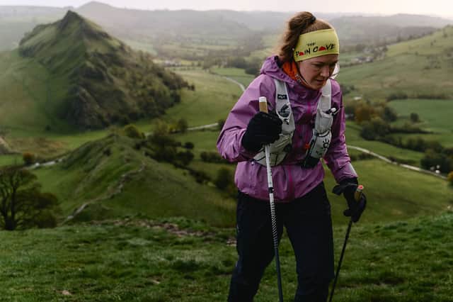 Rebecca Hormann successfully completed a continuous route across all 95 hills, tors, and summits that make up the Peak District’s iconic Ethels