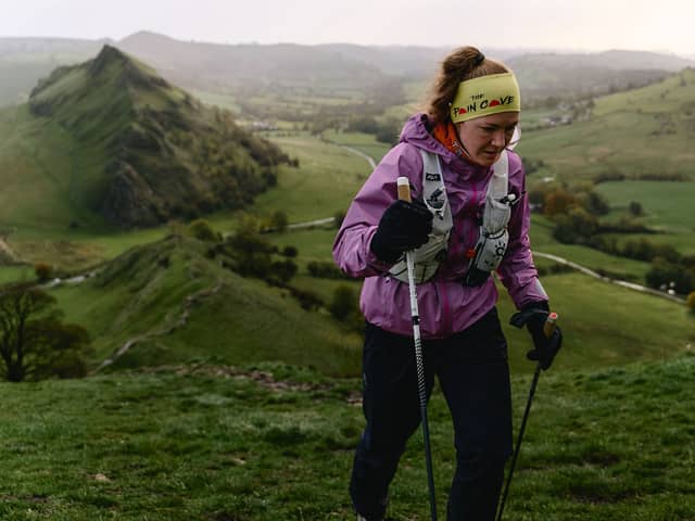 Rebecca Hormann successfully completed a continuous route across all 95 hills, tors, and summits that make up the Peak District’s iconic Ethels
