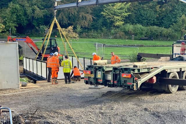 Work in progress to install new bridges