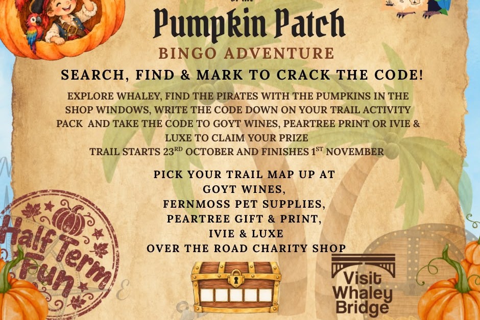 Pirates take over Whaley Bridge for family pumpkin trail this half-term