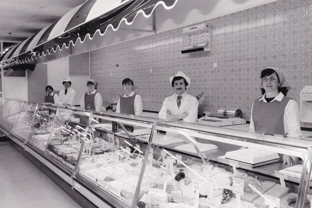 The delicatessen section of the Gourmet Pantry area, pictured in April 1983.