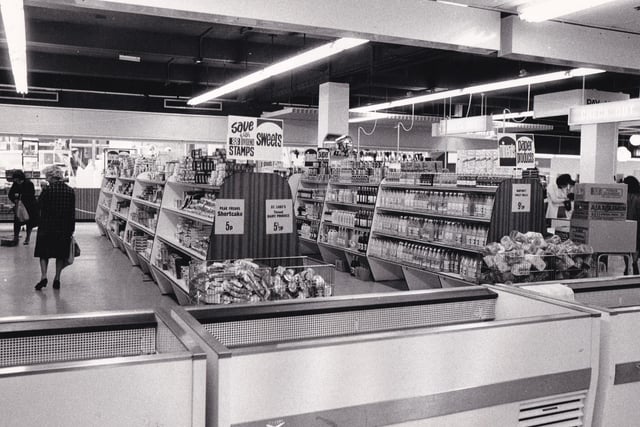 Co-op stores throughout the country always carried a large selection of foodstuffs -  and the Alnion Street store - pictured in June 1973 - was no exception.