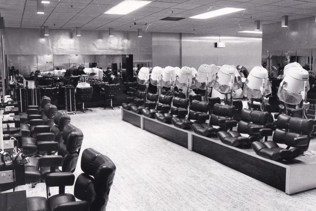 This is Blades, art of the spacious ladies hairdressing salon. Did you have your hair cut here back in the day?