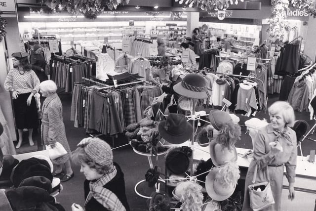 Inside the Ladies Wear department in December 1984.