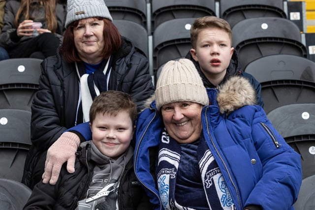 These PNE fans get ready for the game against Hull City