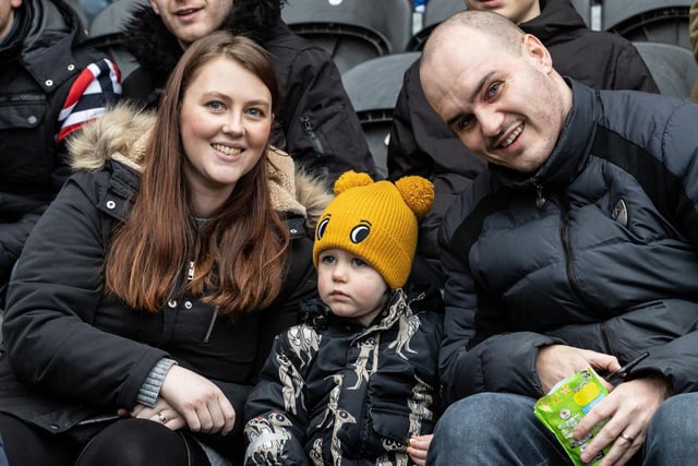 This young PNE fan is wrapped up warm for the game at Hull