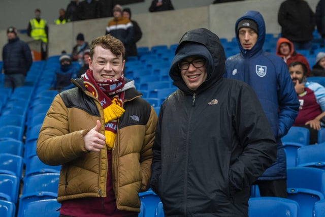 Burnley fans braved Storm Eunice and made the long journey to the south coast to watch the Clarets win their first away game of the season in the Premier League. Goals from Wout Weghorst, Josh Brownhill and Aaron Lennon secured a 3-0 win over Brighton.