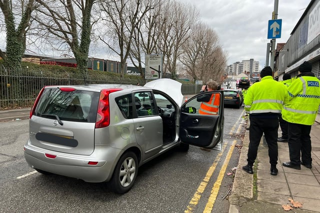 A loose battery was the least of this driver's problems, he held a licence issued outside the EU but had been in the UK longer than the year allowed