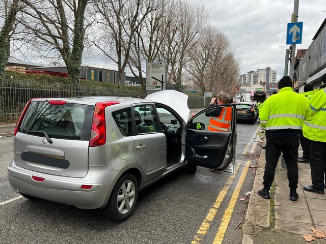 A loose battery was the least of this driver's problems, he held a licence issued outside the EU but had been in the UK longer than the year allowed