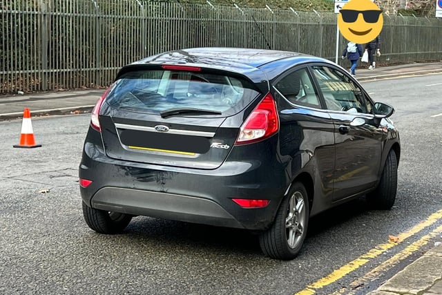 The driver of this Fiesta stopped for inspection was not covered on her son's insured as she thought