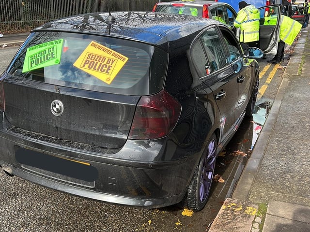 The first vehicle seized during Sunday's checks was driven by a provisional licence holder — but with no L plates