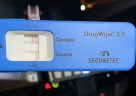Driver failed a roadside drug swab showing positive for cannabis