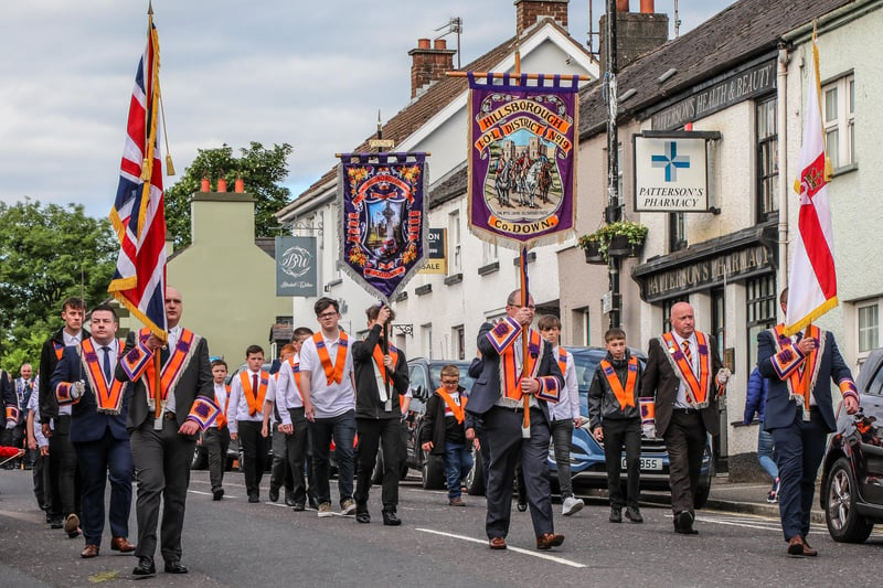 The Parade moving off from Hillsborough Orange Hall. Pic by Norman Briggs rnbphotographyni