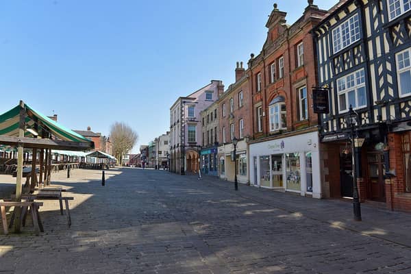 Empty Low Pavement, in Chesterfield, shows shoppers have been following the guidelines