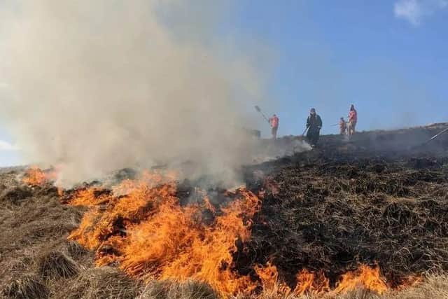 Moorland Fire in High Peak