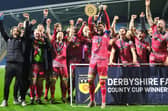 Alfreton celebrate their Derbyshire Senior Cup success. Photo: Alfreton Town FC.