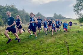 Runners in the club cross country race at Grin Low.  Phot by Jasmine Reeves.