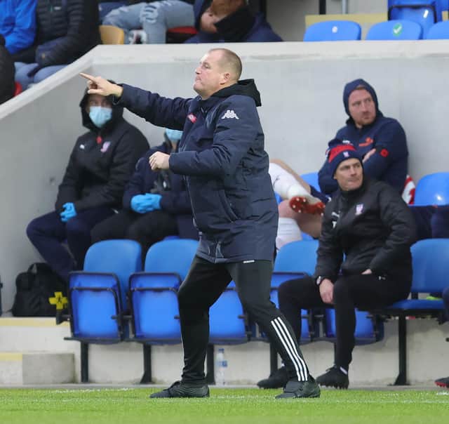 Buxton manager Steve Cunningham feels his side can test Morecambe if things go their way. Pic: Richard Parkes