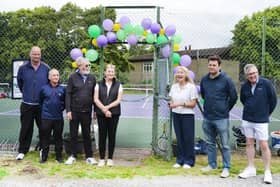 The new tennis courts at New Mills are officially opened.
