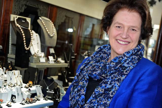 Pat Holland in 2018 at J Sidebothams jewellers when she announced her retirement