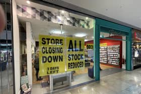 Paperchase in the Queensgate Shopping Centre in Peterborough, which is set to close on Saturday.