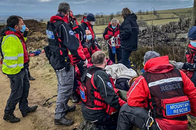 The rescue of a woman from Tagg Nose Country Park