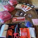 The Bleed Control Kits are stocked with a range of items designed to help control a catastrophic bleed, including a trauma dressing, gauze dressing, chest seal, tourniquet, gloves, and scissors.