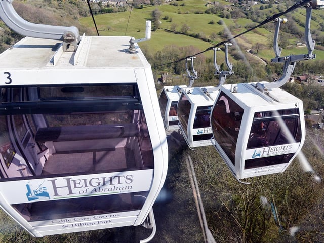 If you’re looking for great views over the Derbyshire countryside, head to the cable cars at the Heights of Abraham in Matlock.