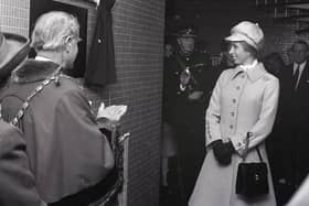 Buxton Advertiser Archive, visit of Princess Anne 16/11/72, the Princess opens Buxton's swimming pool