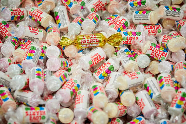 Look out for a golden Love Hearts roll to be in with a chance of winning