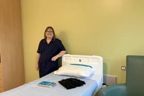 Ward Manager Nicola Owen in one of the new bedrooms on Bluebell Ward.