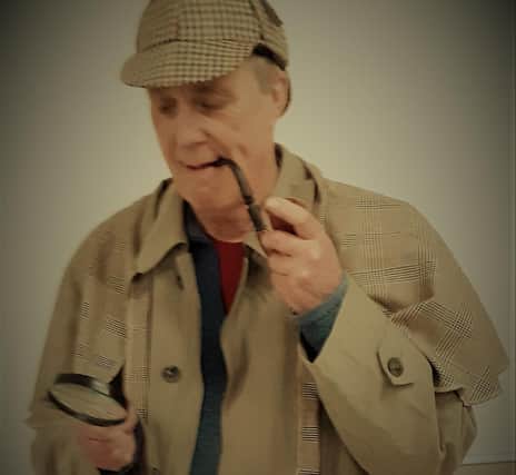 Tim Smallwood as William Gillette in Hope Amateur Drama Group's production of The Game’s Afoot, or Holmes for the Holidays,