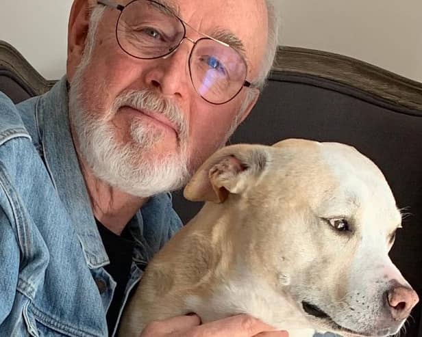 Peter and his beloved rescue dog Pippa who sadly passed away this year - Animal News Agency
