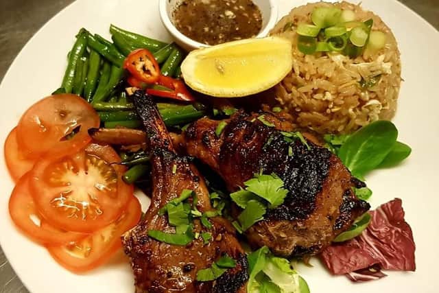 Lemongrass Grilled Lamb Chops with Kampot peppercorn