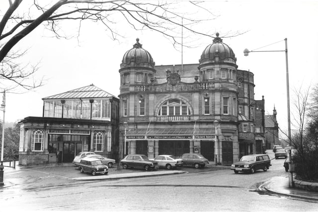 An outside view of Buxton opera house in 1981.