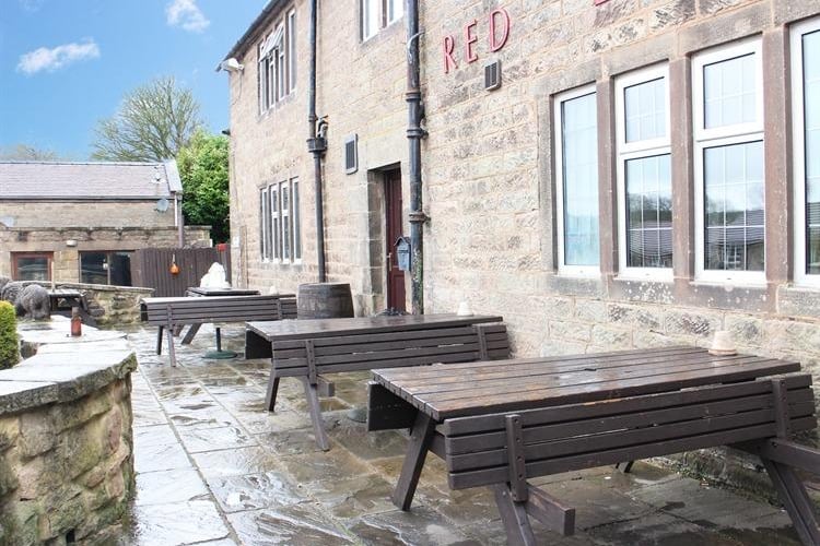 The pub has a sizeable patio area for customers.