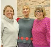 Paula Whittell, Alison Peach a friend and helper of the project, and Marella Cairns at the new hotdesking and community space in Whaley Bridge. Photo submitted
