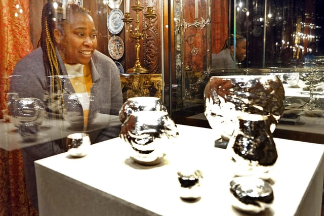 British artist Ndidi Ekubia has crafted new works of silver on display in the State Closet.