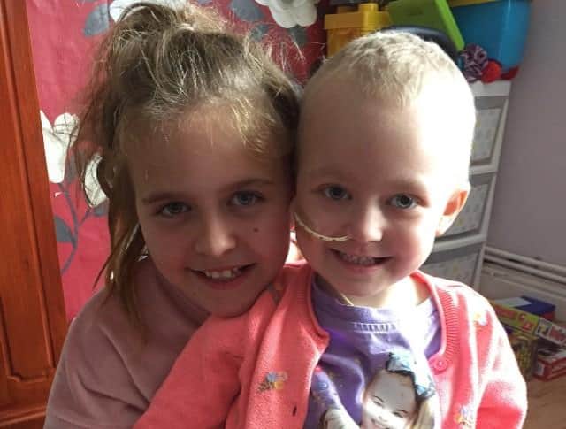 Isla with sister Olivia