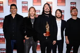 The Foo Fighters attend the 2011 NME Awards together at the O2 Academy Brixton, London. Photo: PA/Ian West.